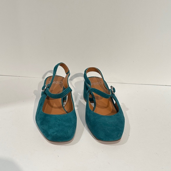 Franco Sarto Teal Slingback Shoes - Picture 3 of 5